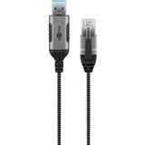 goobay 74400, Adaptador negro/Gris