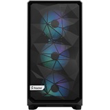 Fractal Design Meshify 2 RGB Negro, Cajas de torre negro, PC, Negro, ATX, EATX, micro ATX, Mini-ITX, Acero, Vidrio templado, Multi, Ventiladores de la caja