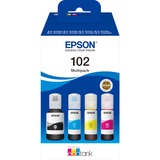 Epson 102 EcoTank 4-colour Multipack, Tinta Negro, Cian, Magenta, Amarillo, Epson, EcoTank ET-4750 Unlimited EcoTank ET-4750 EcoTank ET-3750 Unlimited EcoTank ET-3750 EcoTank..., 127 ml, 70 ml, Inyección de tinta