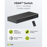 goobay 58490, Conmutador HDMI negro