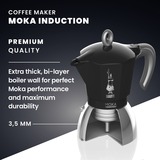 Bialetti 0006932/NP, Cafetera espresso negro/Plateado