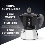 Bialetti 0006932/NP, Cafetera espresso negro/Plateado