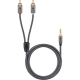 goobay 65289, Cable negro/Plateado