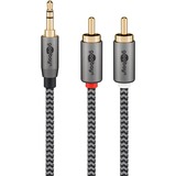 goobay 65289, Cable negro/Plateado