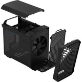 Fractal Design Torrent Nano Micro Torre Negro, Cajas de torre negro, Micro Torre, PC, Negro, Micro-ITX, Vidrio templado, 16,5 cm