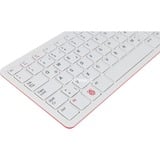 Raspberry Pi Foundation RB-Tasta01W, Teclado blanco/Rojo