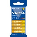 VARTA 4106 Batería de un solo uso AA Alcalino Batería de un solo uso, AA, Alcalino, 1,5 V, 8 pieza(s), Azul, Amarillo