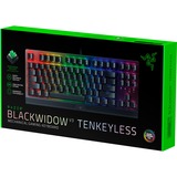 Razer Blackwidow V3 teclado USB QWERTZ Alemán Negro, Teclado para gaming negro, Completo (100%), USB, Interruptor mecánico, QWERTZ, LED RGB, Negro