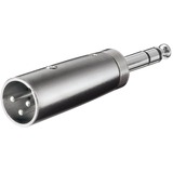 goobay XLR 013 6.35mm 3pin, Adaptador plateado, 6.35mm, 3pin