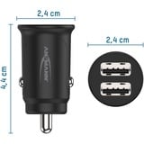 Ansmann In-Car-Charger CC212, Cargador negro