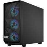 Fractal Design Meshify 2 Lite Negro, Cajas de torre negro, PC, Negro, ATX, EATX, micro ATX, Mini-ITX, Acero, Vidrio templado, Multi, Ventiladores de la caja