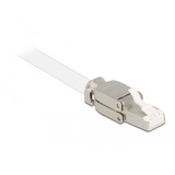 DeLOCK 86927 conector RJ-45 Plata, Enchufe RJ-45, Plata, Macho, Derecho, Zinc, Cat6a