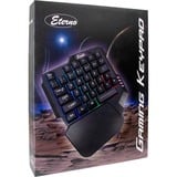 Inter-Tech KB-3035 teclado USB QWERTY Negro negro, Mini, USB, QWERTY, LED RGB, Negro