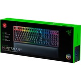 Razer Huntsman V2 teclado USB QWERTZ Alemán Negro, Teclado para gaming negro, Completo (100%), USB, Switch de tecla optomecánico, QWERTZ, LED RGB, Negro