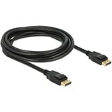 DeLOCK 3m Displayport 1.2a Negro, Cable negro, 3 m, DisplayPort, DisplayPort, Macho, Macho, 3840 x 2160 Pixeles