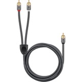 goobay 65301, Cable negro/Plateado