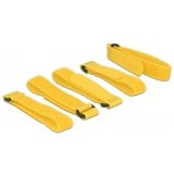 DeLOCK 18708 velcro Amarillo 5 pieza(s), Atacables  amarillo, Amarillo, 20 mm, 300 mm, 5 pieza(s)