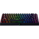 Razer BlackWidow V3 Mini HyperSpeed teclado USB + RF Wireless + Bluetooth QWERTY Inglés del Reino Unido Negro, Teclado para gaming negro, 65%, USB + RF Wireless + Bluetooth, Interruptor mecánico, QWERTY, LED RGB, Negro