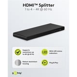 goobay 58483, Splitter HDMI negro