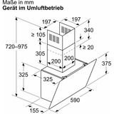 Bosch DWK65DK60, Campana extractora negro