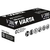 VARTA -V386 Pilas domésticas, Batería plateado, Batería de un solo uso, Alcalino, 1,55 V, 105 mAh, 11,6 mm, 11,6 mm