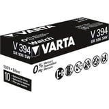 VARTA -V394 Pilas domésticas, Batería Batería de un solo uso, Óxido de plata, 1,55 V, 58 mAh, Plata, 3,6 mm