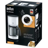 Braun KF 3120 PurEase, Cafetera de filtro blanco, 1000 W, Blanco