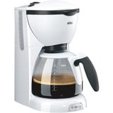 Braun KF 520/1 WH Manual Cafetera de filtro blanco, Cafetera de filtro, De café molido, 1100 W, Blanco