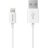 Nevox LC-1406 cable de conector Lightning 2 m Blanco blanco, 2 m, Lightning, USB A, Blanco, Derecho, Derecho