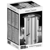 ProfiCook PC-HGA 1111 Bebidas calientes No aislante, Glühweinautomat acero fino/Negro, Bebidas calientes, No aislante, Negro, Acero inoxidable, palanca, Giratorio, 16 L, 1500 W