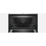 Siemens CM633GBS1 horno 45 L Acero inoxidable negro/Plateado, Medio, Horno eléctrico, 45 L, 45 L, 1000 W, Integrado