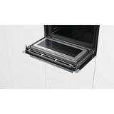 Siemens CM633GBS1 horno 45 L Acero inoxidable negro/Plateado, Medio, Horno eléctrico, 45 L, 45 L, 1000 W, Integrado