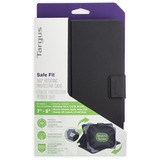 Targus SafeFit 7-8" 20,3 cm (8") Folio Negro, Funda para tablet negro, Folio, Cualquier marca, 20,3 cm (8"), 240 g