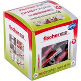 fischer DUOPOWER 8x65 S PH LD, Pasador gris claro/Rojo