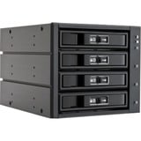 Chieftec CBP-3141SAS caja para disco duro externo Negro, Chasis intercambiable negro, SAS, SATA, Serial ATA II, Serial ATA III, 0, 1, 5, 10, SATA, Negro, 8 cm, 1 Ventilador(es)