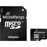 MediaRange 8GB microSDHC Clase 10, Tarjeta de memoria negro, 8 GB, MicroSDHC, Clase 10, Negro