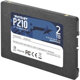 Patriot P210 2.5" 2000 GB Serial ATA III, Unidad de estado sólido negro, 2000 GB, 2.5", 500 MB/s