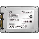 Transcend SSD220Q 2.5" 1000 GB Serial ATA III QLC 3D NAND, Unidad de estado sólido 1000 GB, 2.5", 550 MB/s, 6 Gbit/s