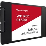 WD Red SA500 2.5" 2000 GB Serial ATA III 3D NAND, Unidad de estado sólido 2000 GB, 2.5", 530 MB/s, 6 Gbit/s