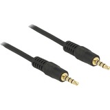 DeLOCK 83435 cable de audio 1 m 3,5mm Negro negro, 3,5mm, Macho, 3,5mm, Macho, 1 m, Negro