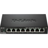 D-Link DES-108 Negro, Interruptor/Conmutador negro, Bidireccional completo (Full duplex)