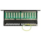 DeLOCK 43311 panel de parcheo 0.5U, Patch Panel gris, RJ-45, Cat6a, Gris, Metal, Montaje en bastidor, 0.5U