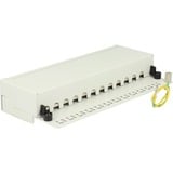 DeLOCK 87292 panel de parcheo, Patch Panel gris, RJ-45, LSA, Gris, Metal, Montaje en pared, 218 mm, 44,2 mm