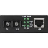 Digitus Convertidor de medios Fast Ethernet RJ45 / SC negro, 100Base-TX, 100Base-FX, IEEE 802.3, IEEE 802.3u, Ethernet rápido, 10,100 Mbit/s, Completo, Semi (dúplex)