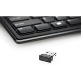 Kensington Advance Fit teclado RF inalámbrico Alemán Negro negro, Completo (100%), Inalámbrico, RF inalámbrico, Negro