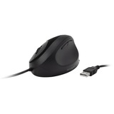 Kensington Ratón con cable Pro Fit® Ergo negro, mano derecha, Óptico, USB tipo A, 3200 DPI, Negro