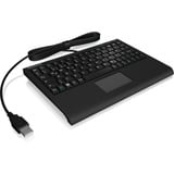 KeySonic ACK-3410 teclado USB QWERTZ Alemán Negro negro, Mini, USB, Interruptor de membrana, QWERTZ, Negro