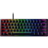 Razer Huntsman Mini teclado USB QWERTZ Alemán Negro, Teclado para gaming negro, 60%, USB, Switch de tecla optomecánico, QWERTZ, LED RGB, Negro