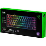 Razer Huntsman Mini teclado USB QWERTZ Alemán Negro, Teclado para gaming negro, 60%, USB, Switch de tecla optomecánico, QWERTZ, LED RGB, Negro