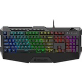 Sharkoon SKILLER SGK4 teclado USB QWERTY Inglés de EE. UU. Negro, Teclado para gaming negro, Alámbrico, USB, Interruptor de membrana, QWERTY, LED RGB, Negro